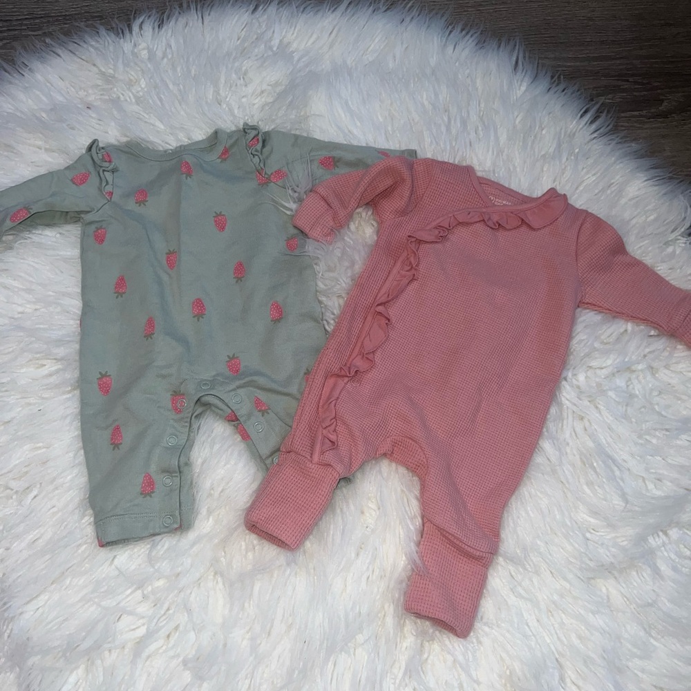 Pink and Green Kids One Piece Set